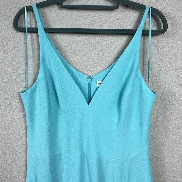New Dress the Population Iris Dress Tranquil Blue Hourglass Slit Leg Sz XXL - Picture 4 of 14